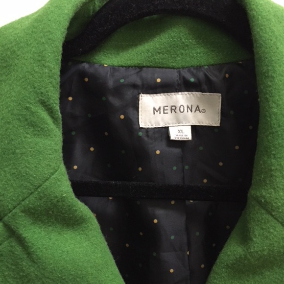 Fabulous Green short dress casual pea coat jacket double breasted - Christmas - Picture 2 of 3